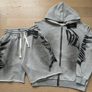 Sweat-shirts à capuche streetwear imprimés graphiques Hip Hop surdimensionnés en coton 100 % de qualité supérieure, collection Émotions Mixtes, pour hommes – Vente Flash - Product Image 2