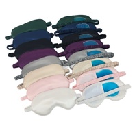 Masque de sommeil personnalisé en fausse soie avec compresse chaude/froide, masque oculaire en soie satinée ultra doux avec sangle élastique