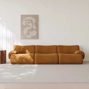 Set di lusso moderno divano modulare a forma di L con copertura in tessuto di riempimento spugna Design ecologico per salotti appartamento - Product Image 3