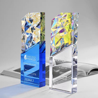 Nouveau trophée en cristal créatif prix annuels personnalisés médaille de compétition du personnel exceptionnel prix d'honneur retraite du siège