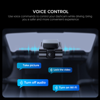 LINGDU kamera dasbor Wifi V620, kamera DVR mobil 4K layar 2.4 inci 6 ADAS kontrol suara Bluetooth lensa ganda sudut 2 saluran 4K + 1080P