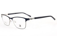 Lunettes optiques en acier inoxydable tendance pour femmes, forme œil de papillon bicolore avec diamant et logo personnalisé
