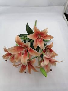 <span class=keywords><strong>Bouquet</strong></span> <span class=keywords><strong>de</strong></span> fleurs <span class=keywords><strong>de</strong></span> lys en latex, 7 têtes d'usine, impression 3D, <span class=keywords><strong>fleur</strong></span> en latex pour décoration <span class=keywords><strong>de</strong></span> <span class=keywords><strong>mariage</strong></span> - Product Image 4