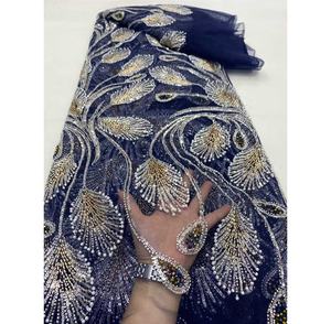 Gran oferta, ventas directas de fábrica, buen precio, Material agradable, encaje de lentejuelas, ropa de encaje francés para vestido de fiesta de noche Asoebi - Product Image 1