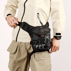 Multifunctional Nylon Crossbody Bag Gray Breathable Outdoor Sports Men Women Casual Shoulder Bag - Product Image 4