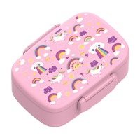 Boîte à lunch scolaire pour la rentrée des classes, boîte bento étanche à trois compartiments en matériau de qualité alimentaire pour enfants, idéale pour l'export.