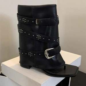 <strong>Thong</strong> Back Zip Ankle Boots Strappy Low Hidden <strong>Wedge</strong> Heel <strong>Womens</strong> Open Toe <strong>Thong</strong> Shoes Sandals - Product Image 2