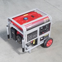 Générateur d'essence professionnel 10 kW 15000/15000T triphasé 230/400V AVR à démarrage électrique pour l'alimentation des chantiers