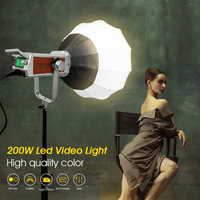 Nouveau ZD-200pro Cob 200W Film Led Lumières Bi Couleur Pleine Puissance Projecteur Photographique Bi-couleur Studio Éclairage Kit