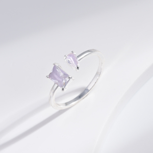 wholesale plata 925 sterling Silver exquisite butterfly zircon ring Custom magnificent 18K Gold Plated <b>bow</b> knot rings for girl - Product Image 1