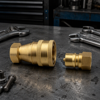 Raccord rapide hydraulique à double coupure en laiton KZD ISO72411B, interchangeable avec AEROQUIP FD45 HK