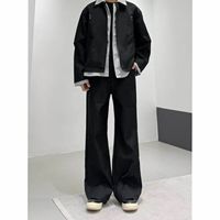 Pantalon décontracté et élégant pour homme, brodé, en polyester/coton, coupe évasée, motif Cheval de l'Année Chinoise 2026, nouvelle collection