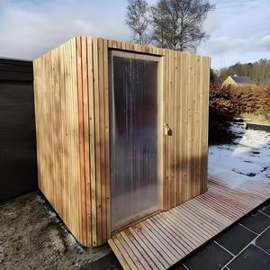 Le meilleur sauna extérieur triangulaire <span class=keywords><strong>de</strong></span> style moderne, sauna à vapeur sèche pour 4 à 8 personnes - Product Image 4