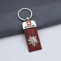 Porte-clés Souvenir Ville et Campagne avec Breloques Émaillées, Étiquettes en Cuir PU, Cadeaux Personnalisés Thème Voyage et Entreprise
