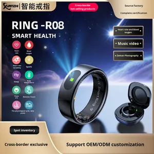Item Quente Transfronteiriço: Anel Inteligente R08 com Controle por Toque – Essencial para Estudantes, Monitoramento de Sono, Exercício, Temperatura Corporal, Oxigênio no Sangue e Frequência Cardíaca - Product Image 3