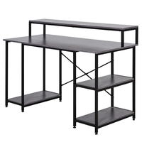 Vekin – mobilier de bureau moderne en acier et bois, bureau d'ordinateur avec étagères de rangement, table d'étude