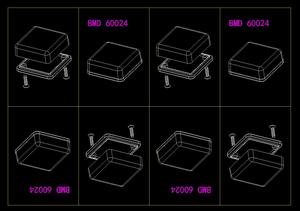 Tùy chỉnh hộp nhựa cầm tay Thùng dụng cụ 41*41*15mm nhà nối điện vỏ nhựa nhỏ - Product Image 6