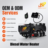 Préchauffeur de moteur diesel hydronique OkyRie 10KW 12V 24V, chauffe-eau liquide pour voiture, camion, bus, caravane, prix d'usine
