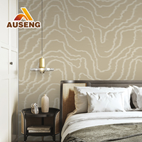 Papier peint vinyle ignifuge et imperméable, revêtement mural en PVC, rouleau de papier peint commercial pour hôtel, bureau, projet, vente en gros