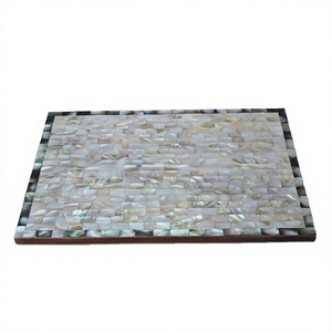 Plateau de service rectangulaire en nacre naturelle MFD, écologique, élégant pour la maison/restaurant, meilleur prix - Product Image 1