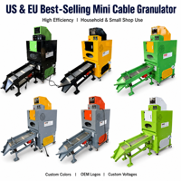 Granulateur de fil de cuivre mini 40-60 kg/h Europe/USA, séparateur de câbles de petite taille avec service d'installation