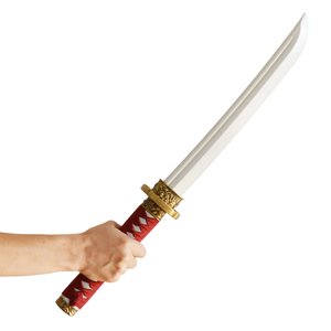 Spada <span class=keywords><strong>Samurai</strong></span> Giapponese in Schiuma PartyGears con Manico Rosso, Arma LARP, Giocattolo Katana per Cosplay Ninja - Product Image 3