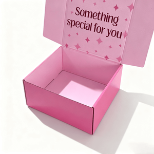 Cartón Rosa corrugado Material de envío Logística Embalaje Ecológico Mailer Caja de papel con logotipo personalizado Reciclado Impreso - Product Image 4