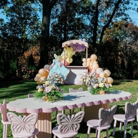 Chaise en rotin pour enfants sur le thème des fées avec papillon, conception de sécurité pour les fêtes d'anniversaire, jardin, salon et cuisine, utilisation 2026