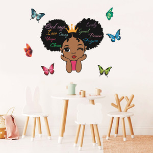 Autocollant mural anglais inspirant pour filles pour la décoration murale de la <span class=keywords><strong>chambre</strong></span> des enfants Autocollants papillon auto-adhésifs pour la maternelle - Product Image 4