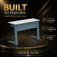 Bureau d'école pliable en métal, table d'étude pour étudiants, mobilier de classe moderne et durable pour salle à manger, chambre et hôtel