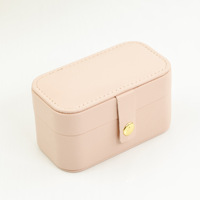 Boîte à bijoux en cuir PU avec logo personnalisé, organiseur de voyage, grande capacité, étui de rangement pour bagues, boucles d'oreilles, colliers, bracelets