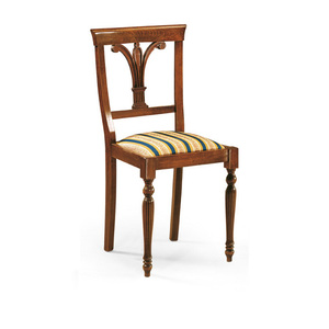 Sedia da pranzo in metallo con imbottito per capire la caratteristica dello schienale per balconi soggiorno - Product Image 1