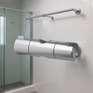 Support coulissant en ABS chromé pour tringle de douche de 25 mm, longueur 4,5 cm - Product Image 3