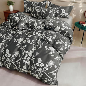 Ensemble de housse de couette en coton lavable écologique de haute qualité, imprimé 3D, sublimation végétale, 200TC, style européen-américain, tissé à la maison, 40 - Product Image 2