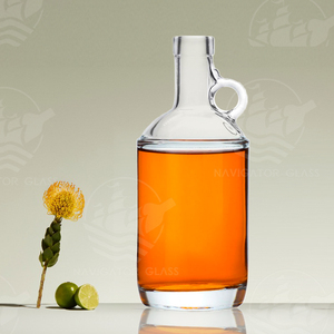 Botella de licor cuadrado de 750 ml Botella de vidrio de vodka de vino de whisky de Ginebra de 750 ml para Ron Brandy - Product Image 2