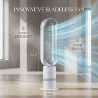 Ventilateur tour sans pales de 40 pouces, 10 vitesses, 35W, à commande tactile, pour hôtels et décoration intérieure moderne (vente en gros)