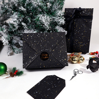 Nouveau papier cadeau recyclable personnalisé, enduit, 43*300 cm, papier d'emballage de Noël avec feuille d'or noir et emballage cadeau