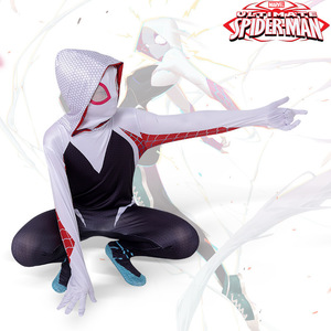 Disfraz de Gwen Spider-Man para niños de 8 a 13 años, poliéster, para Halloween, cosplay, juegos de rol, moda urbana - Product Image 1