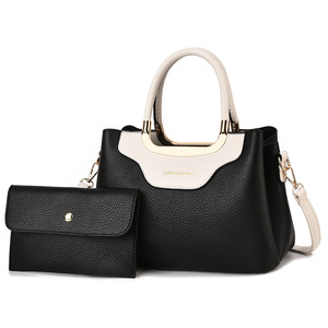 <b>Sequin</b> Leather 2 Pieces Shoulder <b>Bags</b> Set Luxury Designer Women's Handbags Come With a Wallet - Product Image 1