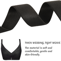Élastique de couture en gros OCO Factory, 3 cm, noir et blanc, élastique plat, cordon élastique, sangle tricotée, élastique pour vêtements