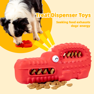 Custom Tough Alligator Rubber Chew <strong>Dog</strong> <strong>Toy</strong> <strong>Squeaky</strong> <strong>Indestructible</strong> Pet <strong>Toy</strong> For Aggressive Chewers In Stock With Bag Packaging - Product Image 2
