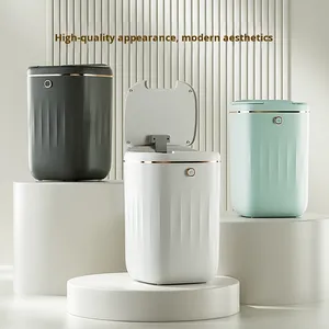 Poubelle intelligente en plastique 20L/22L/24L avec capteur et couvercle, mini poubelle à induction électrique pour la chambre à coucher - Product Image 1