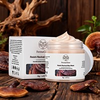 Masque facial revitalisant à l'argile et aux champignons Reishi fermentés, hydratant, lissant, raffermissant, anti-âge, réparateur de la peau