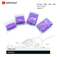 Kit de décontamination rapide pour voiture en argile violette anti-rayures avec kit de lavage pour detailing automobile