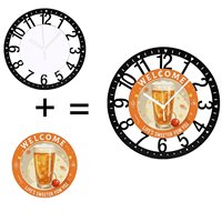 Horloge murale circulaire en fer de 25 cm au design artistique, décoration moderne pour la maison