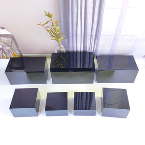 Hiện Đại 7Pcs Đen Acrylic Wedding Party Hiển Thị Thực Phẩm Đứng Thân Thiện Với Môi Trường Bảng Phục Vụ Tự Chọn Risers Khối - Product Image 3
