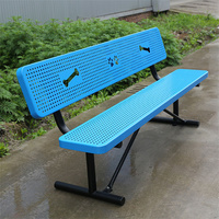 Mobilier d'extérieur design Longue banquette extérieure en métal pour l'extérieur du parc à chiens Banquette en acier pour jardin public Banc de patio Chaise