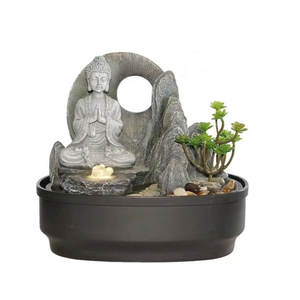 Fontaines d'eau extérieures décoratives personnalisées <span class=keywords><strong>fontaine</strong></span> en résine à énergie <span class=keywords><strong>solaire</strong></span> <span class=keywords><strong>fontaine</strong></span> statue de <span class=keywords><strong>Bouddha</strong></span> - Product Image 2