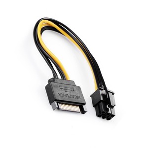 Sata 15Pin To 6Pin <b>Power</b> <b>Adapter</b> Cable For Graphics Card Pc <b>Power</b> Supply Connector - Product Image 5