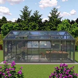 غرفة شمسية معزولة من الألومنيوم مائلة بأربعة مواسم ، شرفة مغلقة للحديقة الشتوية ، شقة مستودع فيلا - Product Image 3